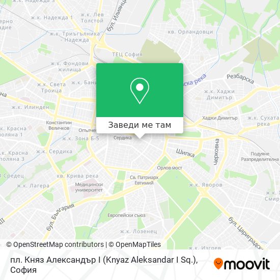 пл. Княз Александър I (Knyaz Aleksandar I Sq.) карта