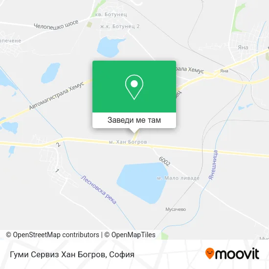 Гуми Сервиз Хан Богров карта