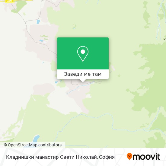 Кладнишки манастир  Свети Николай карта