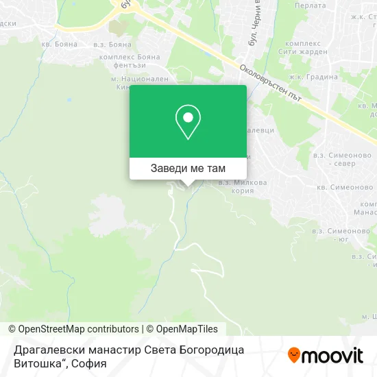 Драгалевски манастир  Света Богородица Витошка“ карта