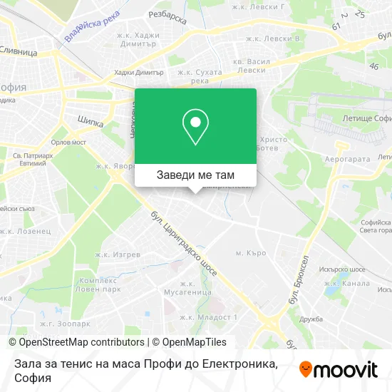 Зала за тенис на маса Профи до  Електроника карта
