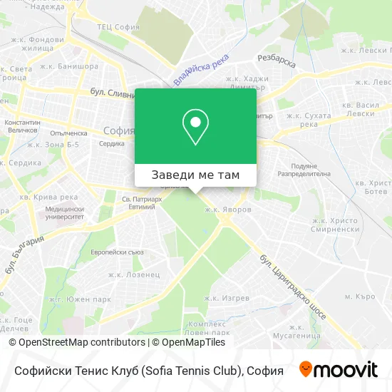 Софийски Тенис Клуб (Sofia Tennis Club) карта