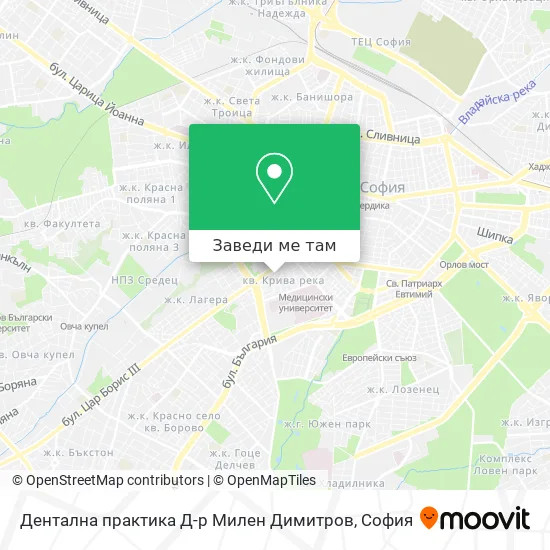 Дентална практика  Д-р Милен Димитров карта