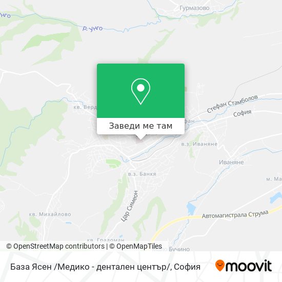 База Ясен /Медико - дентален център/ карта