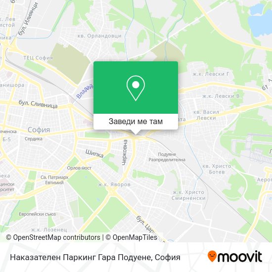 Наказателен Паркинг Гара Подуене карта