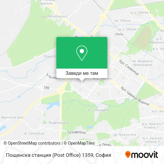 Пощенска станция (Post Office) 1359 карта