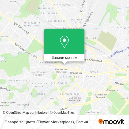 Пазара за цветя (Flower Marketplace) карта