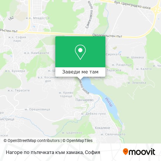 Нагоре по пътечката към хамака карта