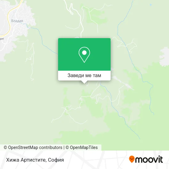 Хижа Артистите карта