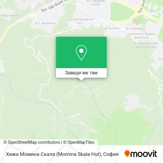 Хижа Момина Скала (Momina Skala Hut) карта