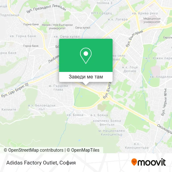 Adidas Factory Outlet карта
