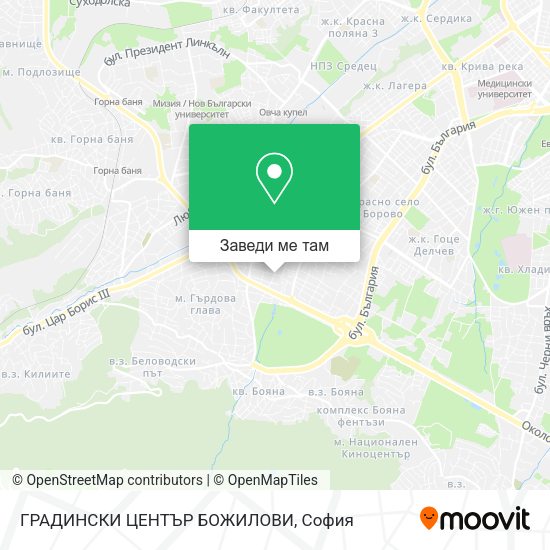 ГРАДИНСКИ ЦЕНТЪР БОЖИЛОВИ карта