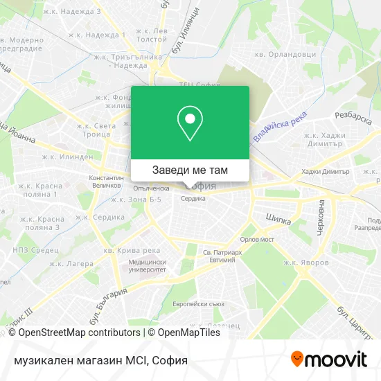 музикален магазин MCI карта