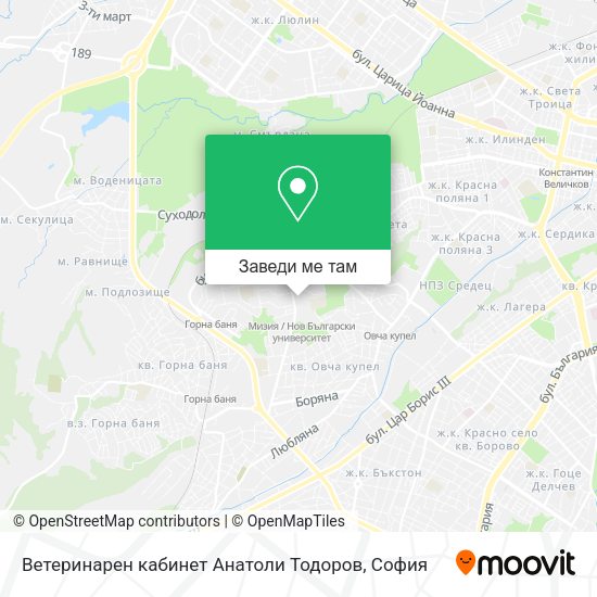 Ветеринарен кабинет Анатоли Тодоров карта