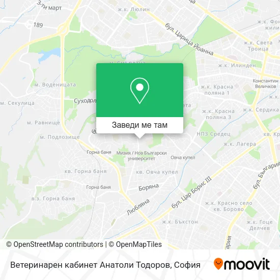 Ветеринарен кабинет Анатоли Тодоров карта