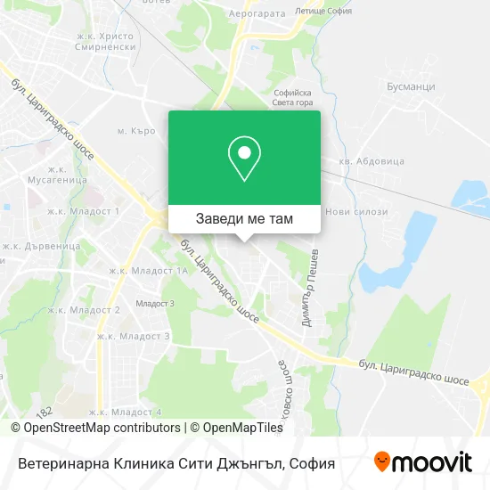 Ветеринарна Клиника  Сити Джънгъл карта