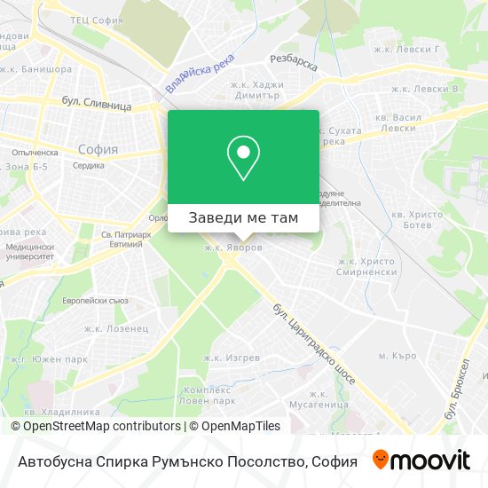 Автобусна Спирка Румънско Посолство карта