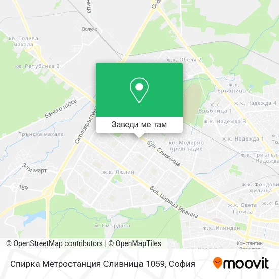 Спирка  Метростанция Сливница  1059 карта