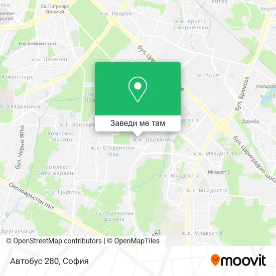 Автобус 280 карта