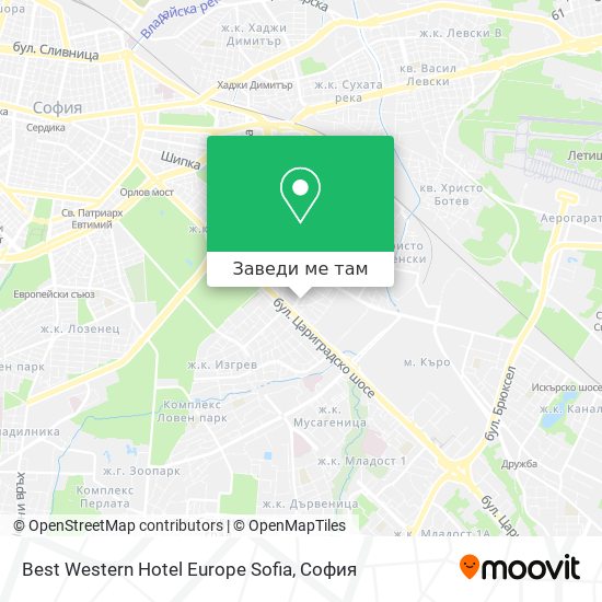 Best Western Hotel Europe Sofia карта