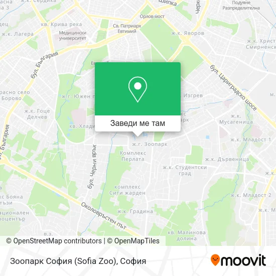 Зоопарк София (Sofia Zoo) карта