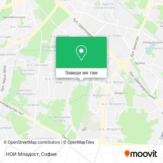 НОИ Младост карта
