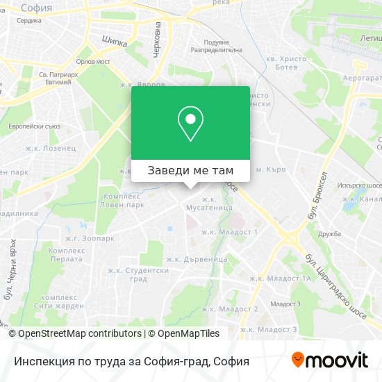 Инспекция по труда за София-град карта