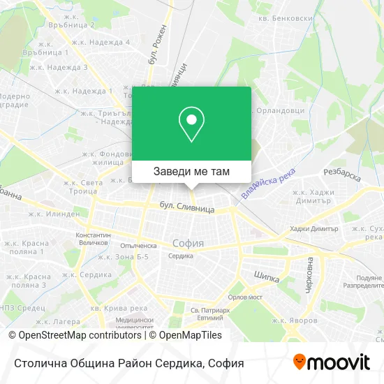 Столична Община Район  Сердика карта