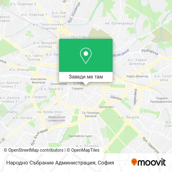 Народно Събрание Администрация карта