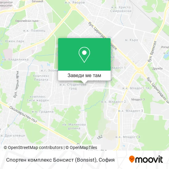 Спортен комплекс Бонсист (Bonsist) карта