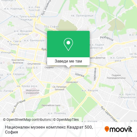 Национален музеен комплекс Квадрат 500 карта