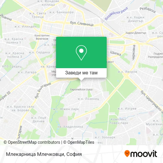 Млекарница Млечковци карта
