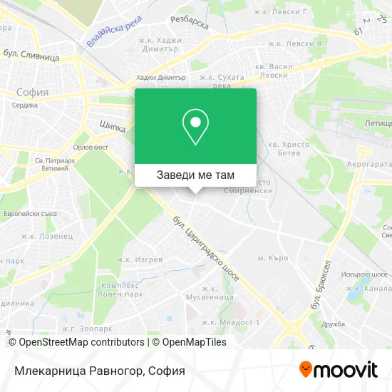 Млекарница Равногор карта