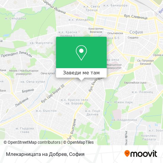 Млекарницата на Добрев карта