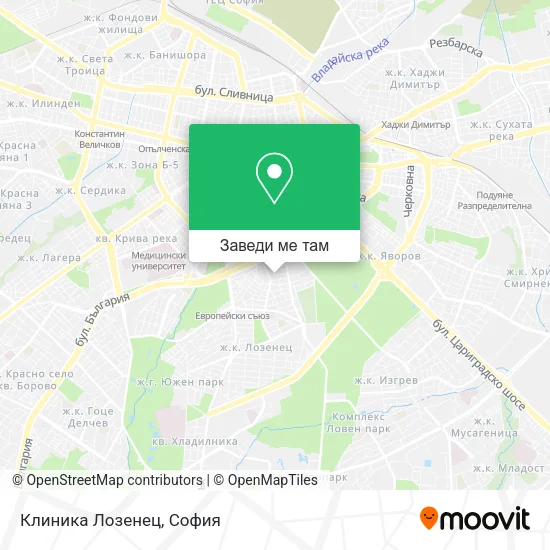 Клиника Лозенец карта