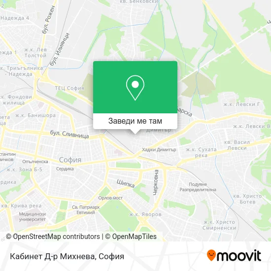 Кабинет Д-р Михнева карта