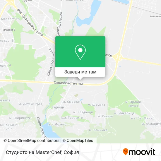 Студиото  на MasterChef карта