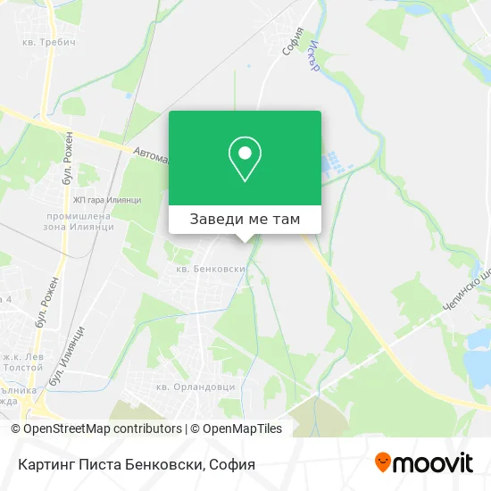 Картинг Писта Бенковски карта