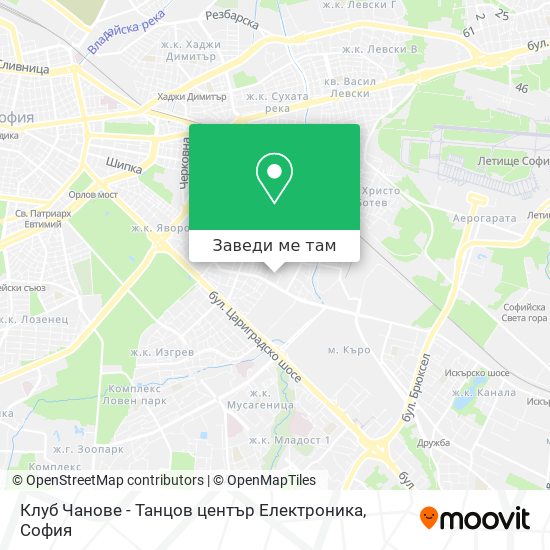 Клуб  Чанове  - Танцов център  Електроника карта