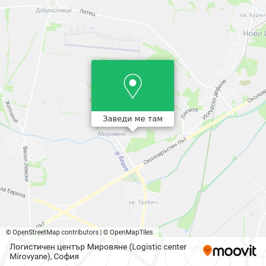Логистичен център Мировяне (Logistic center Mirovyane) карта