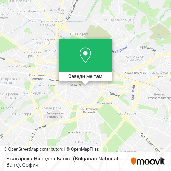 Българска Народна Банка (Bulgarian National Bank) карта