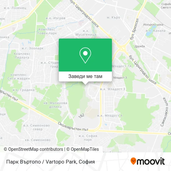 Парк Въртопо / Vartopo Park карта