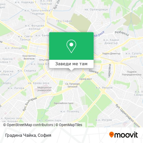 Градина  Чайка карта