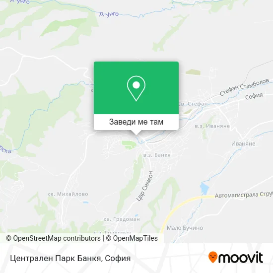 Централен Парк Банкя карта