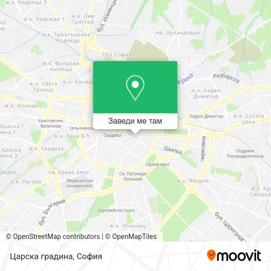 Царска градина карта