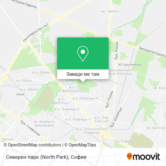 Северен парк (North Park) карта