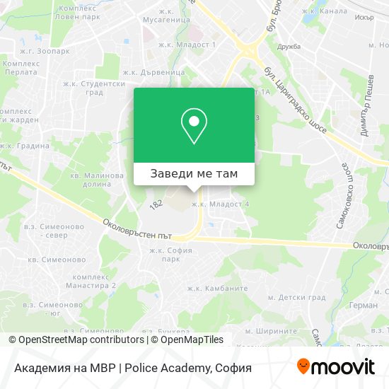Академия на МВР | Police Academy карта