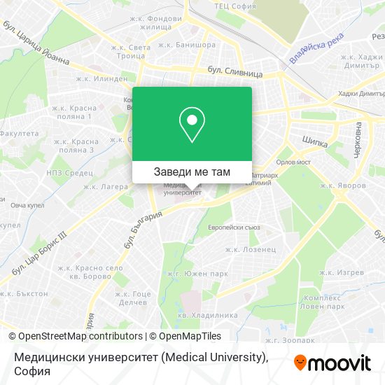 Медицински университет (Medical University) карта