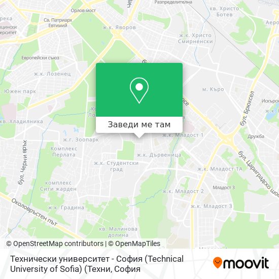 Технически университет - София (Technical University of Sofia) (Техни карта