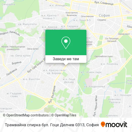 Трамвайна спирка  бул. Гоце Делчев  0313 карта